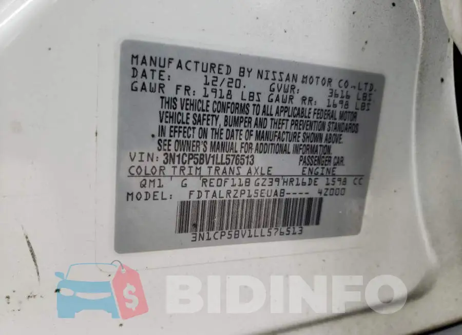 3N1CP5BV1LL576513 Photo# 13
