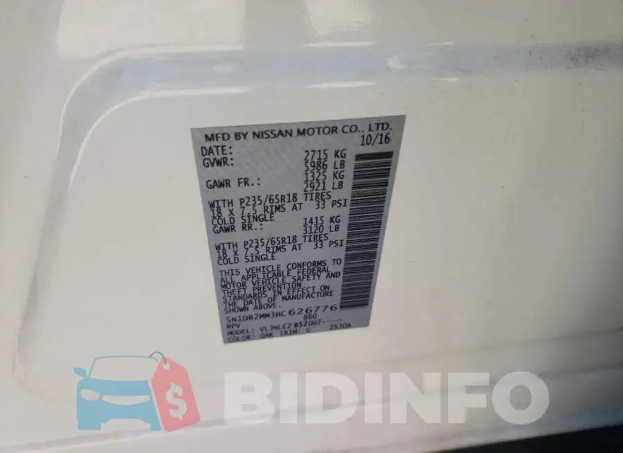 5N1DR2MM3HC626776 Photo# 13