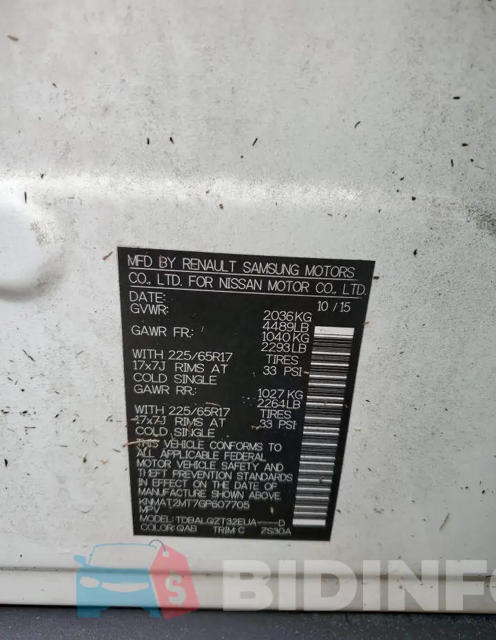 KNMAT2MT7GP607705 Photo# 10