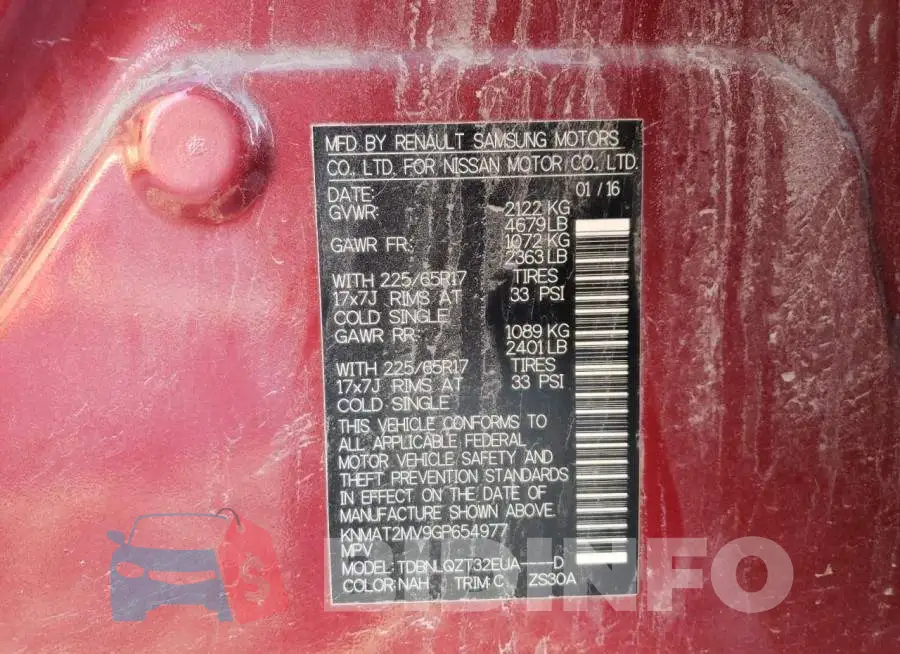 KNMAT2MV9GP654977 Photo# 10