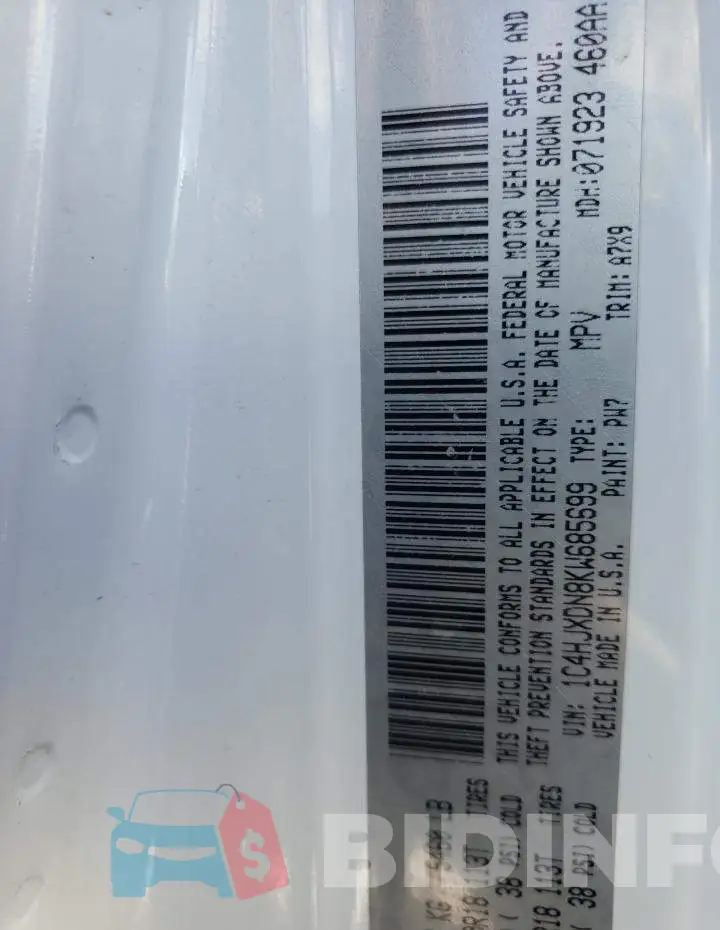 1C4HJXDN8KW685699 Photo# 12