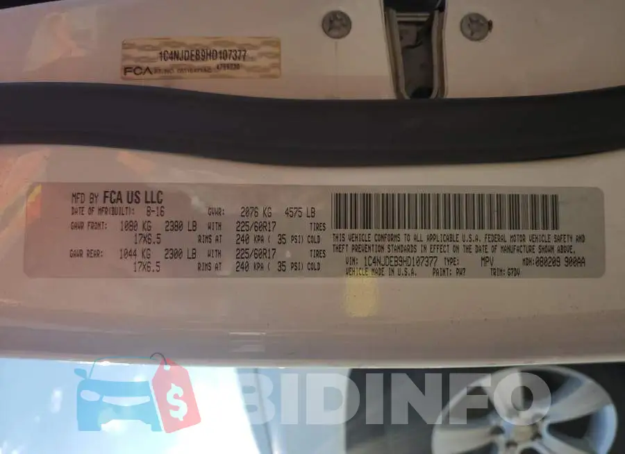 1C4NJDEB9HD107377 Photo# 10