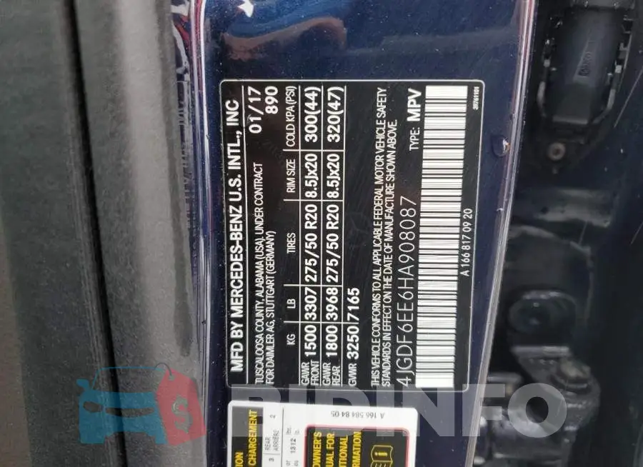 4JGDF6EE6HA908087 Photo# 14