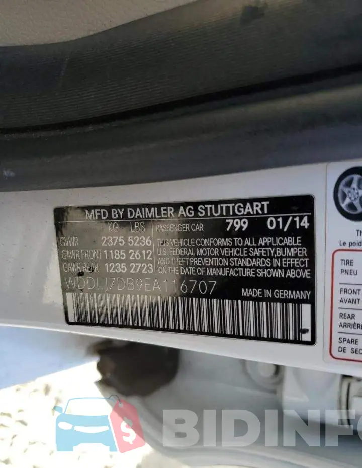 WDDLJ7DB9EA116707 Photo# 10