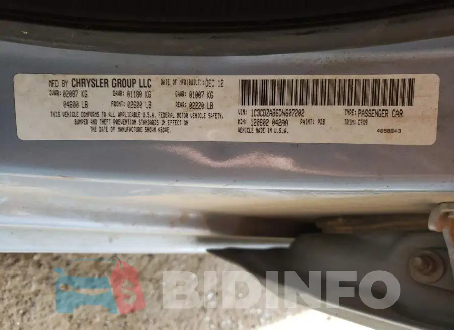 1C3CDZAB6DN607202 Photo# 10