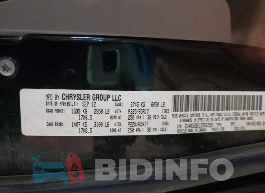 2C4RDGBG1DR562581 Photo# 12