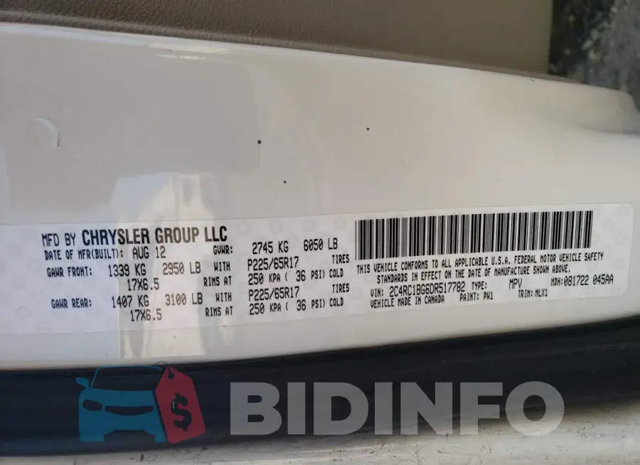 2C4RC1BG6DR517782 Photo# 14