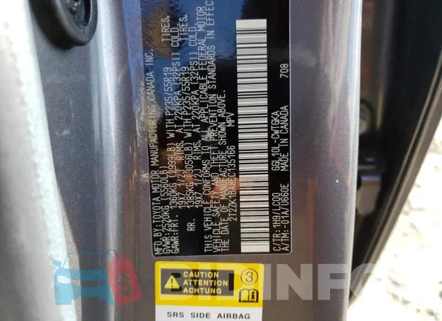 2T2ZK1BA8EC135166 Photo# 13