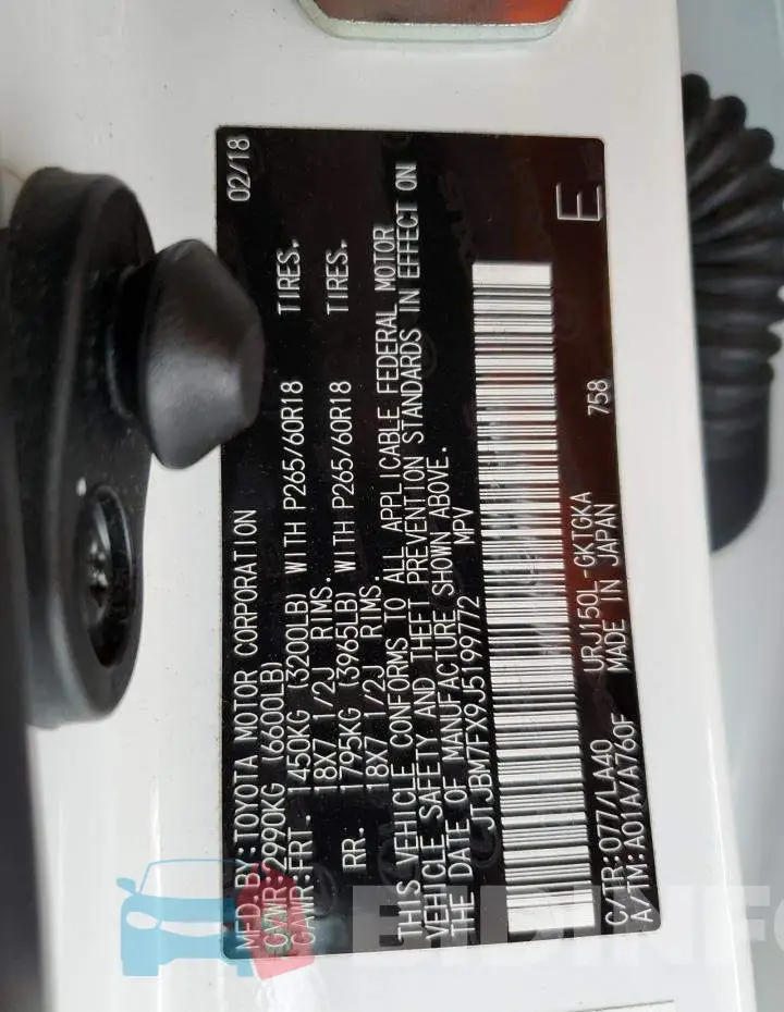 JTJBM7FX9J5199772 Photo# 13