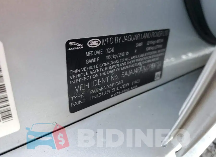 SAJAJ4FX7LCP64753 Photo# 10