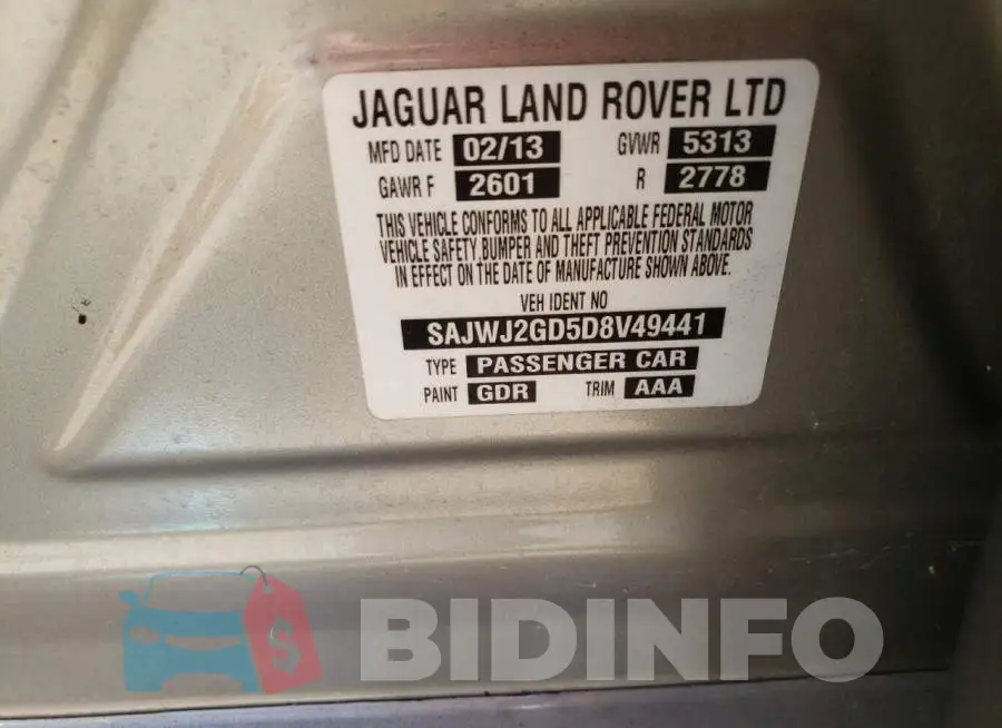 SAJWJ2GD5D8V49441 Photo# 10