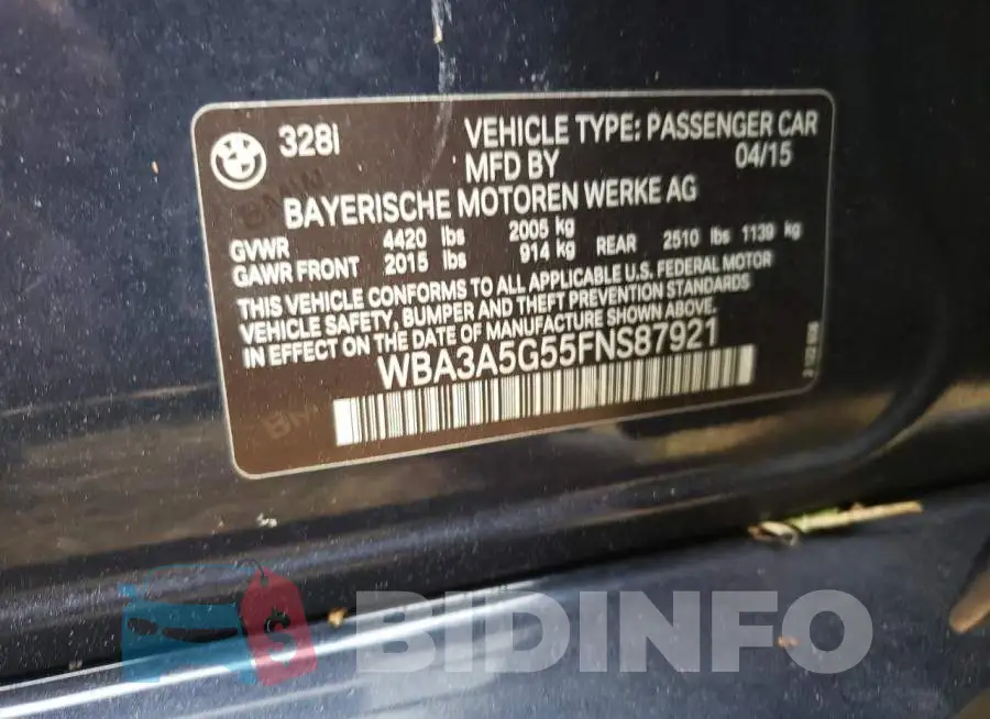 WBA3A5G55FNS87921 Photo# 10