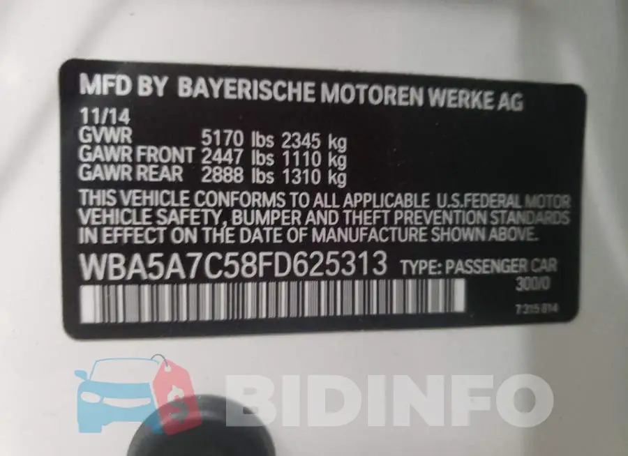 WBA5A7C58FD625313 Photo# 12