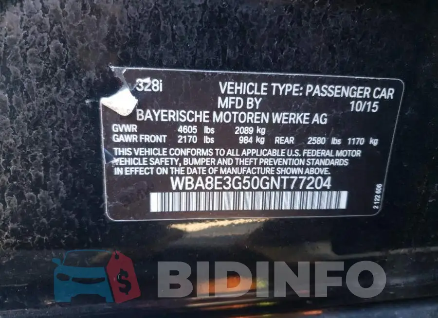 WBA8E3G50GNT77204 Photo# 12