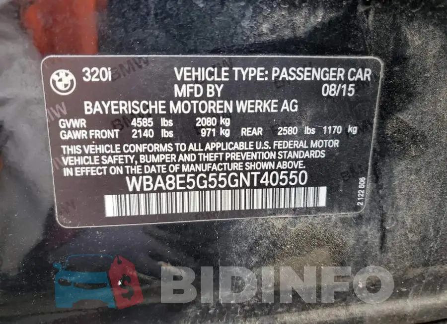 WBA8E5G55GNT40550 Photo# 12