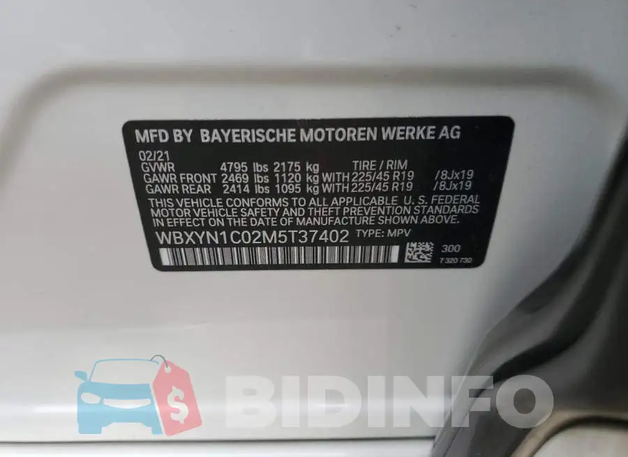 WBXYN1C02M5T37402 Photo# 13