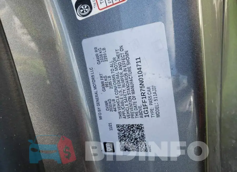 1G1FF1R75N0104711 Photo# 10