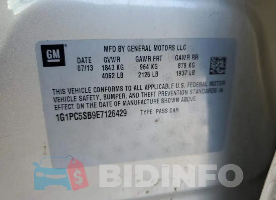 1G1PC5SB9E7126429 Photo# 12