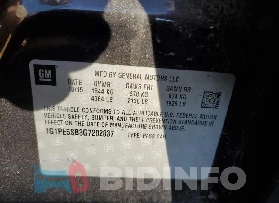 1G1PE5SB3G7202837 Photo# 10