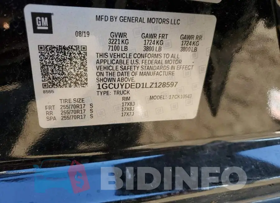 1GCUYDED1LZ128597 Photo# 13