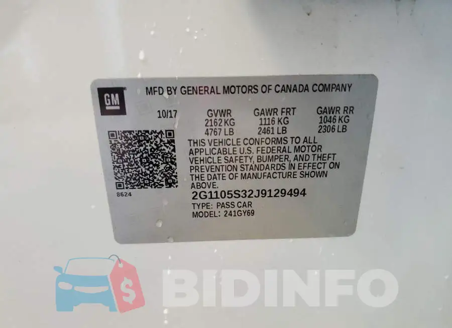 2G1105S32J9129494 Photo# 12