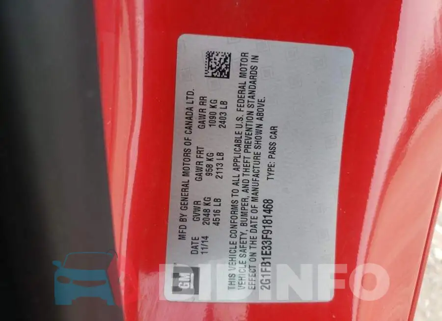 2G1FB1E33F9181468 Photo# 13