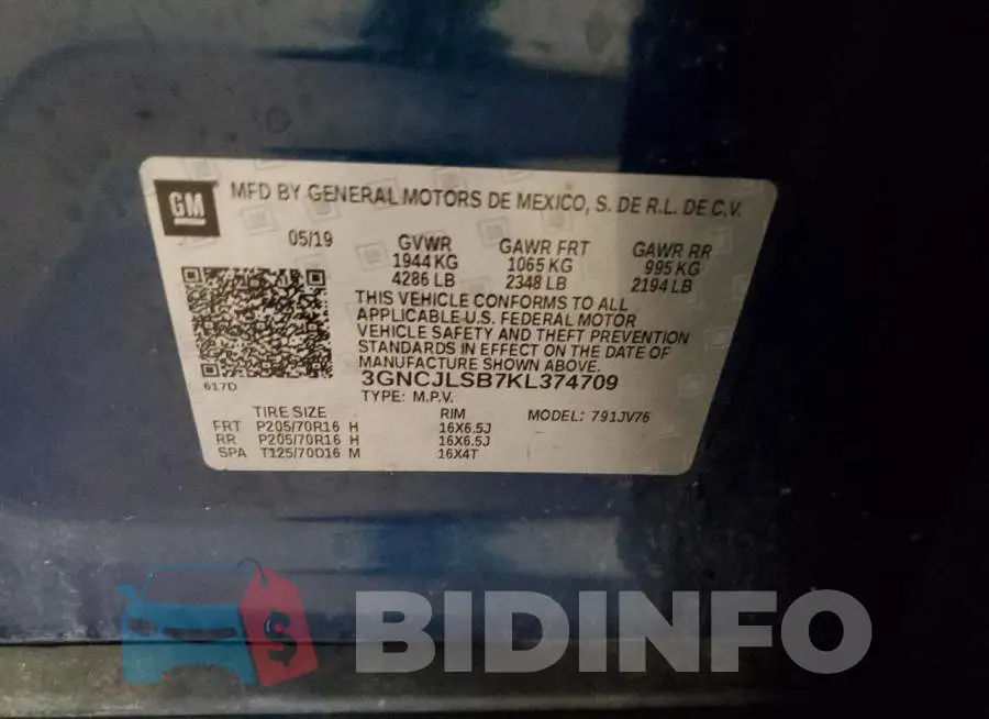 3GNCJLSB7KL374709 Photo# 12