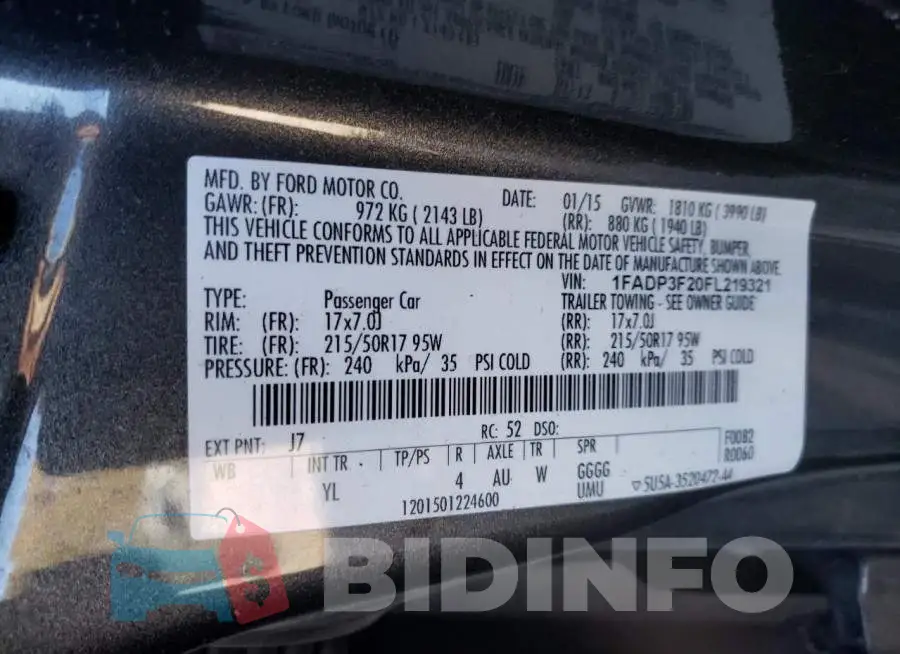 1FADP3F20FL219321 Photo# 12