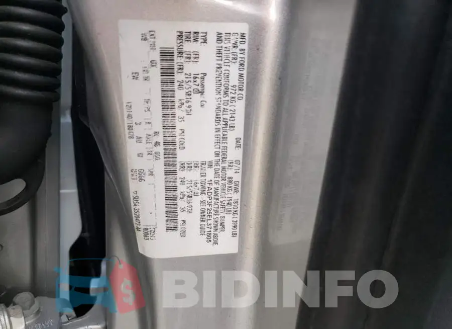 1FADP3F25EL371805 Photo# 12