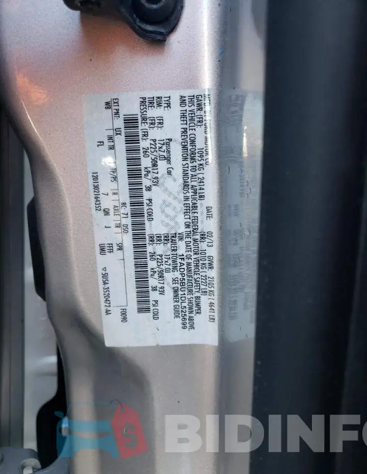 1FADP5BU1DL525699 Photo# 12