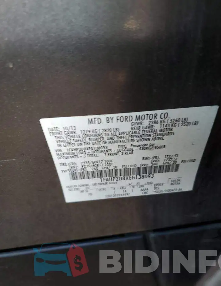 1FAHP2D8XEG138093 Photo# 12