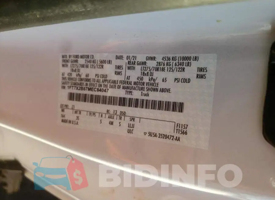 1FT7X2B67MEC84047 Photo# 10