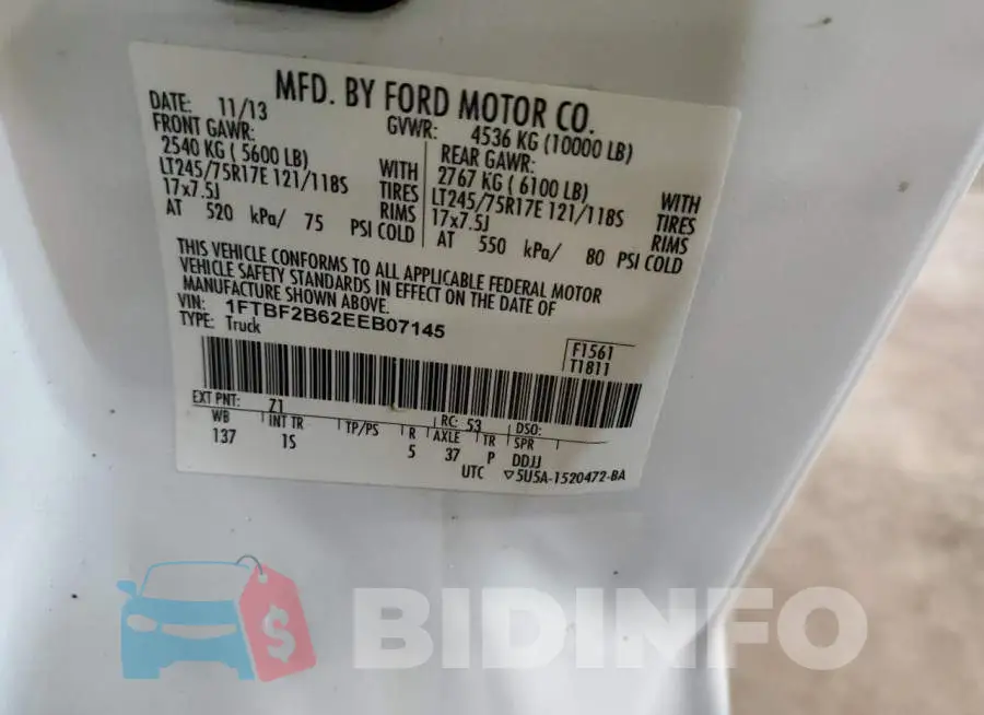 1FTBF2B62EEB07145 Photo# 10
