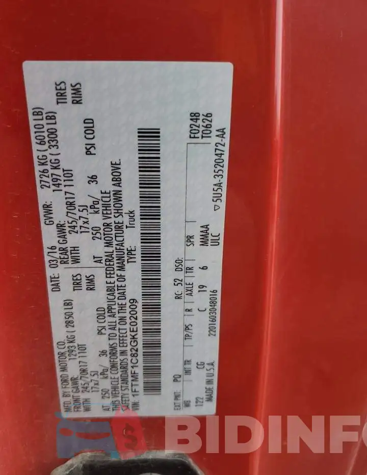 1FTMF1C82GKE02009 Photo# 12