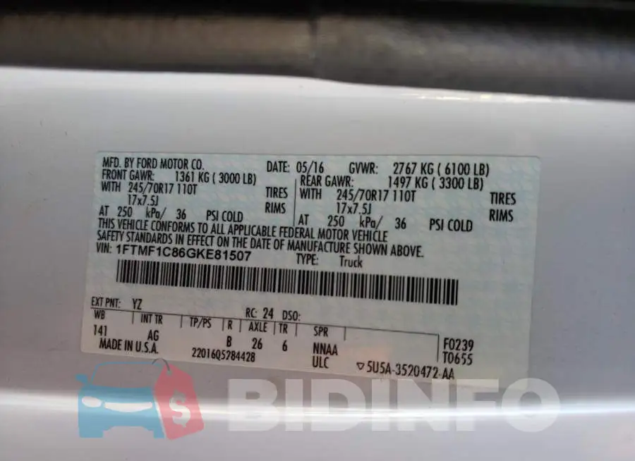 1FTMF1C86GKE81507 Photo# 12