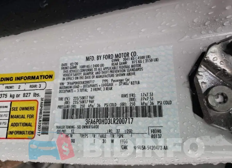 3FA6P0HD3LR200717 Photo# 12