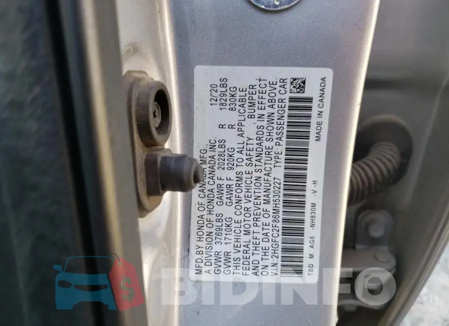 2HGFC2F86MH530227 Photo# 10