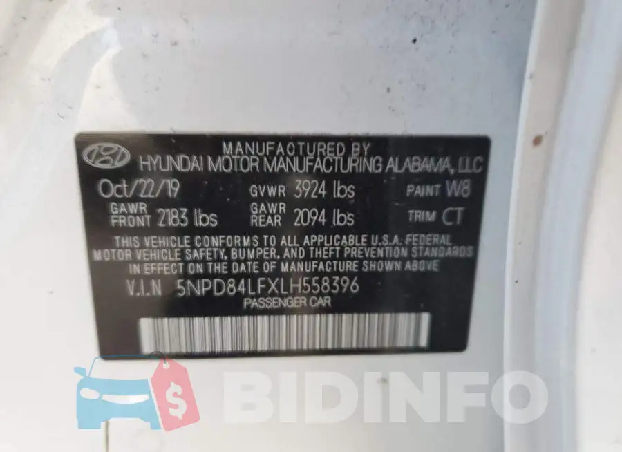 5NPD84LFXLH558396 Photo# 12