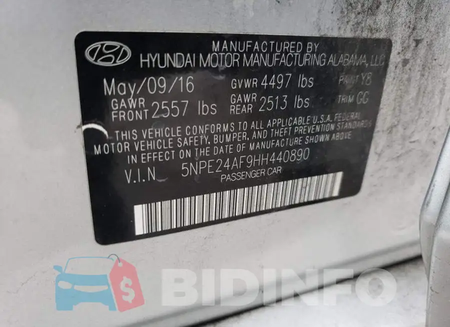 5NPE24AF9HH440890 Photo# 12
