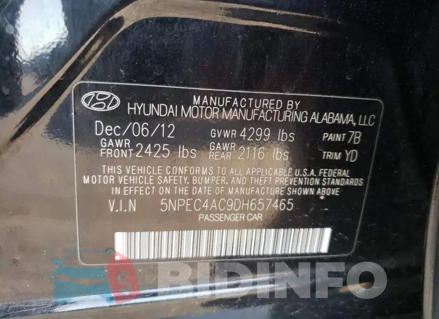 5NPEC4AC9DH657465 Photo# 10