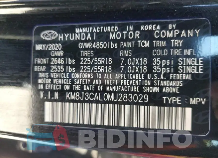 KM8J3CAL0MU283029 Photo# 10