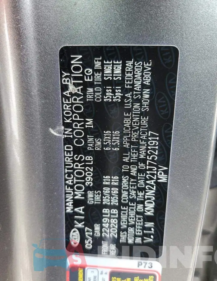 KNDJN2A21J7521917 Photo# 12