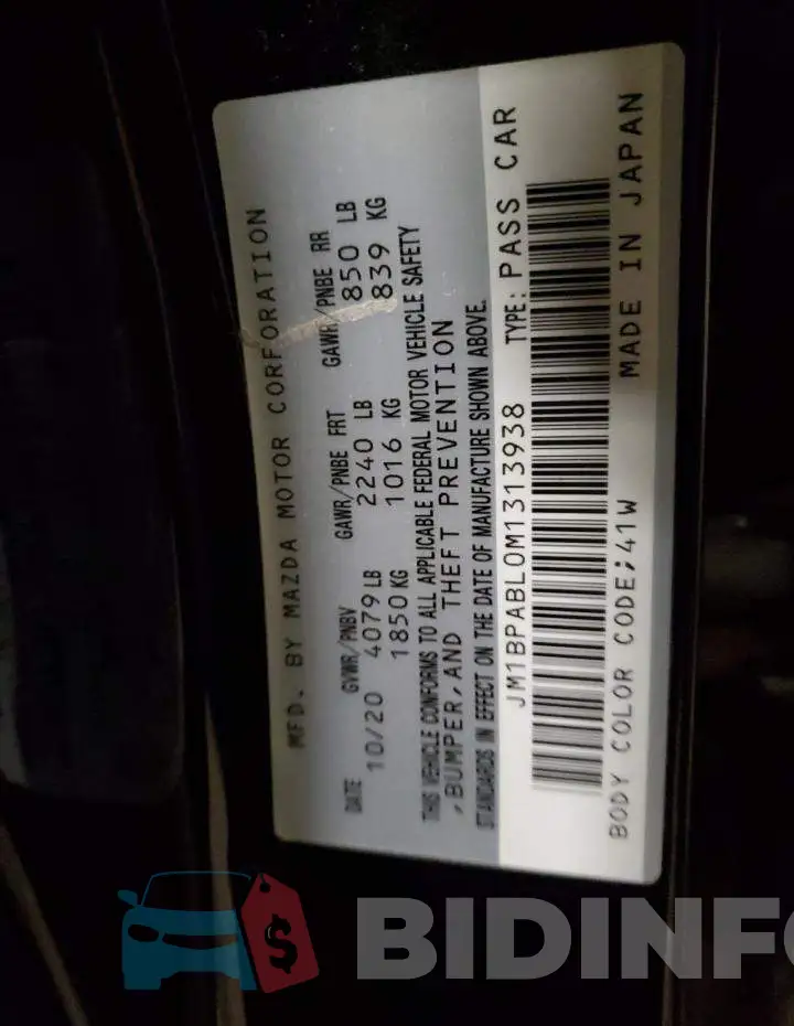 JM1BPABL0M1313938 Photo# 12