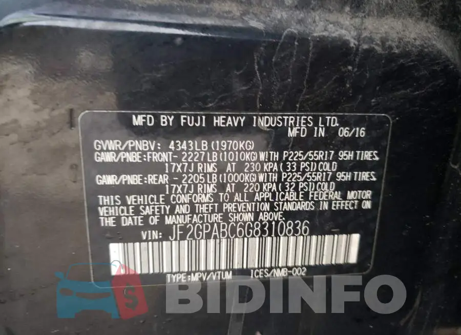 JF2GPABC6G8310836 Photo# 12