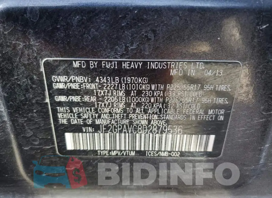 JF2GPAVC8D2879536 Photo# 12