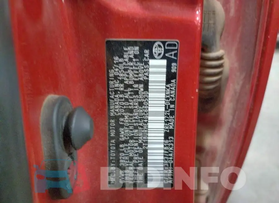 2T1BURHE4GC660530 Photo# 10