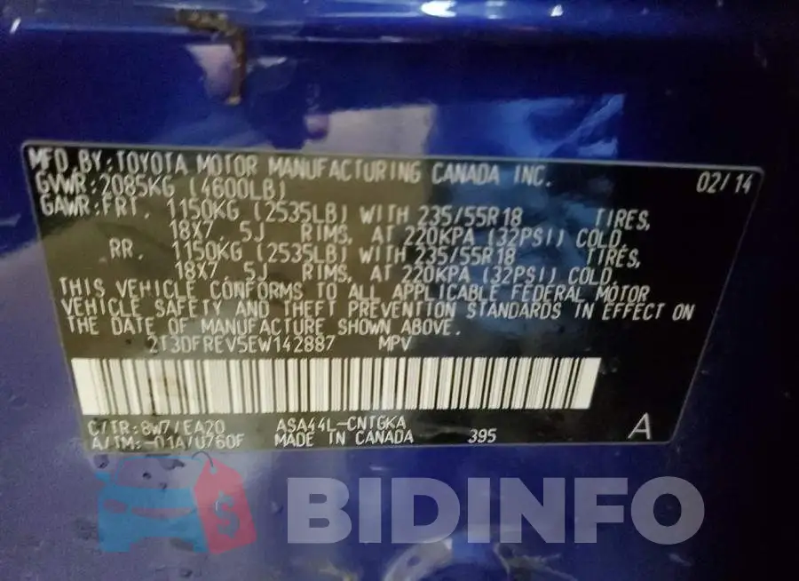 2T3DFREV5EW142887 Photo# 13