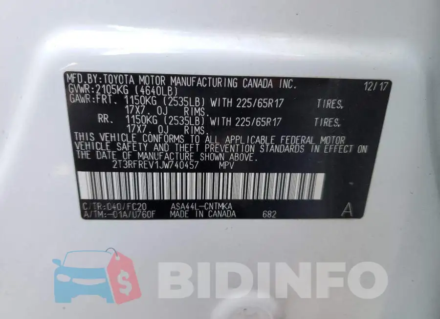 2T3RFREV1JW740457 Photo# 12
