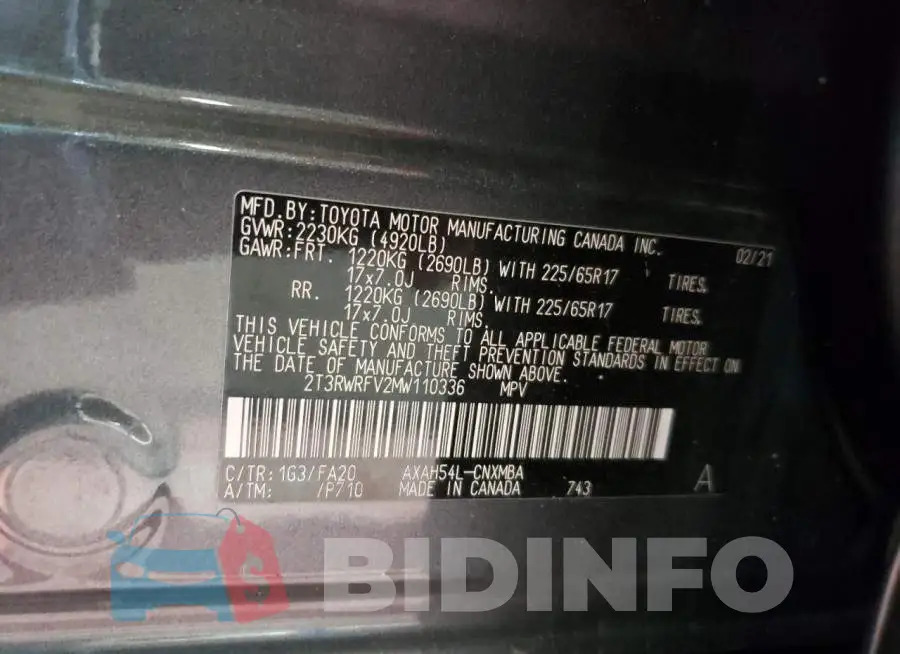 2T3RWRFV2MW110336 Photo# 10