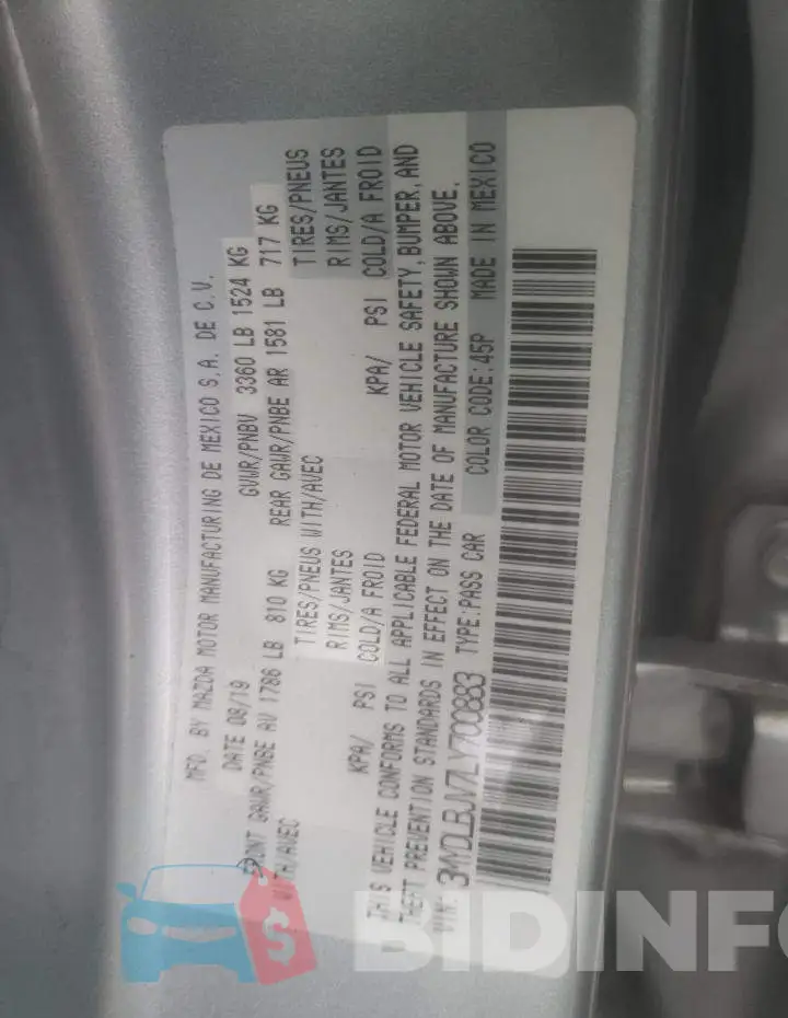 3MYDLBJV7LY700883 Photo# 10